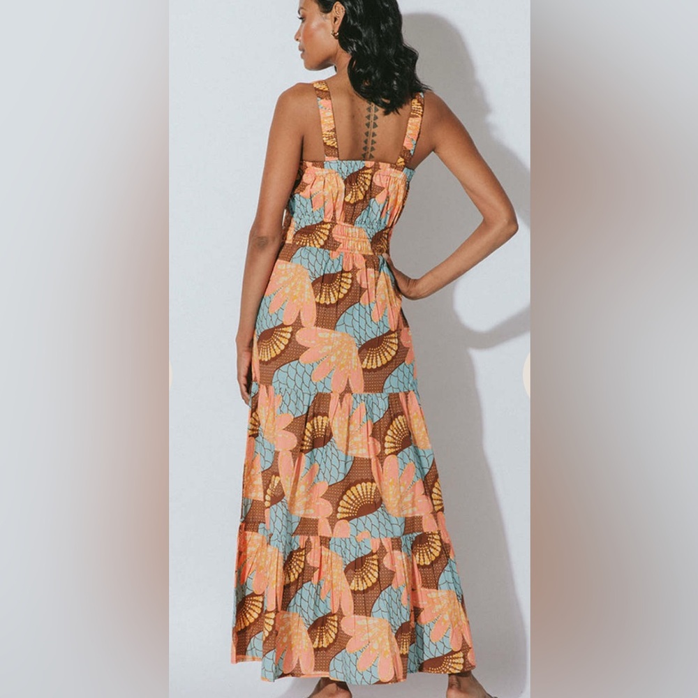 NWT Cleobella, Jolene Ankle Dress Multicolor Organic Cotton, Size XS | 2012 - Picture 2 of 10